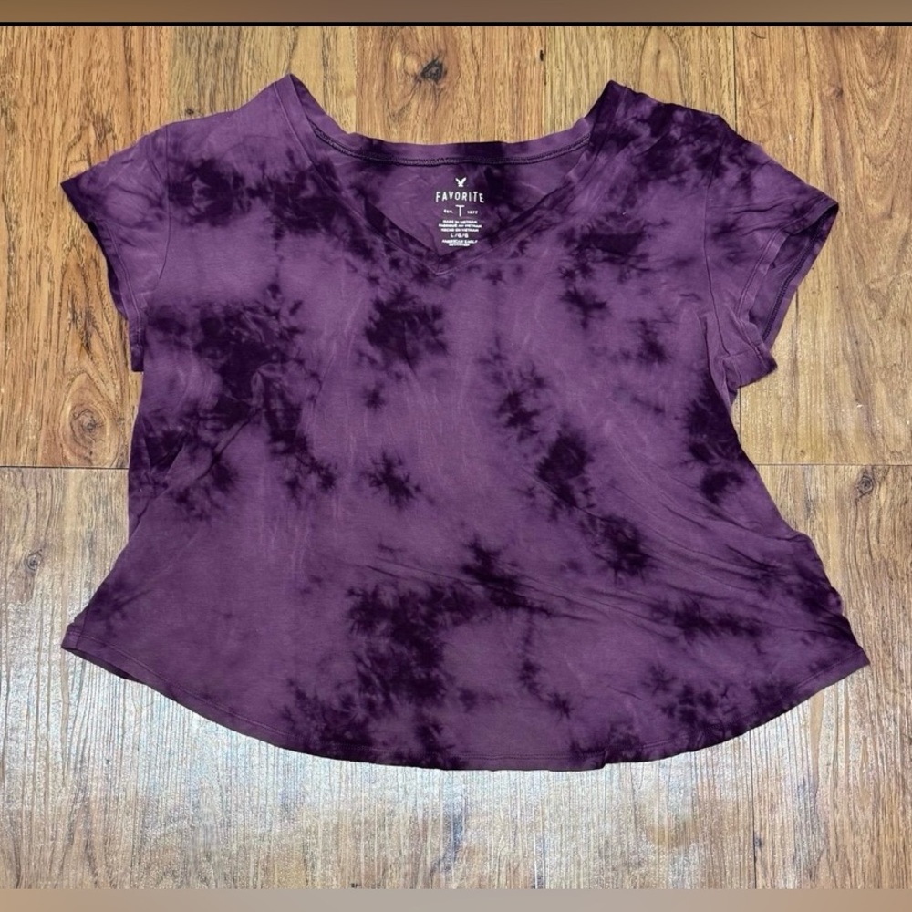 Vintage, Tie-Dye, Purple, American Eagle, Women’s T-Shirt, Size Large